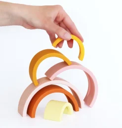 A Little Lovely Company Toys-Rainbow stacking toy: sunset