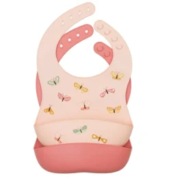 A Little Lovely Company Butterflies | Silicone Bibs-Silicone bibs set of 2: Butterflies