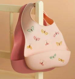 A Little Lovely Company Butterflies | Silicone Bibs-Silicone bibs set of 2: Butterflies