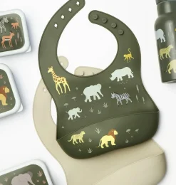 A Little Lovely Company Savanna | Silicone Bibs-Silicone bibs set of 2: Savanna