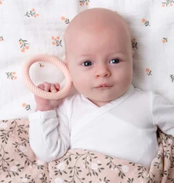 A Little Lovely Company Teethers-Silicone teether: Classic - strawberry cream