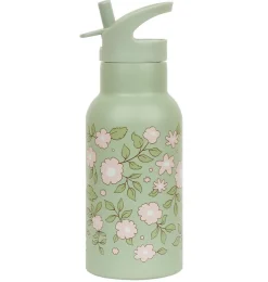 A Little Lovely Company Blossoms | Drink Bottles-Stainless steel drink bottle: Blossoms - sage