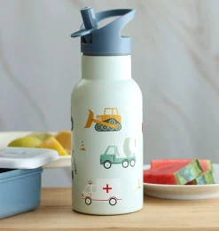 A Little Lovely Company Vehicles | Drink Bottles-Stainless steel drink bottle: Vehicles