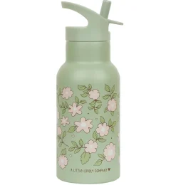 A Little Lovely Company Blossoms | Drink Bottles-Stainless steel drink bottle: Blossoms - sage