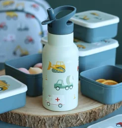 A Little Lovely Company Vehicles | Drink Bottles-Stainless steel drink bottle: Vehicles