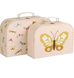 A Little Lovely Company Butterflies | Suitcase Sets-Suitcase set: Butterflies