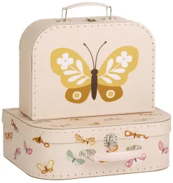 A Little Lovely Company Butterflies | Suitcase Sets-Suitcase set: Butterflies
