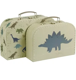 A Little Lovely Company Dinosaurs | Suitcase Sets-Suitcase set: Dinosaurs