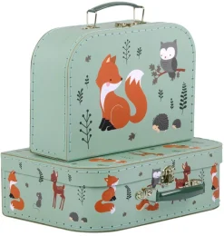 A Little Lovely Company Forest Friends | Suitcase Sets-Suitcase set: Forest Friends