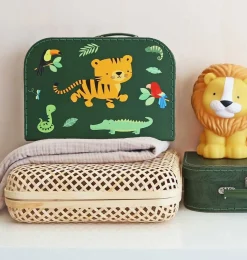A Little Lovely Company Tiger | Suitcase Sets-Suitcase set: Jungle tiger