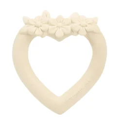 A Little Lovely Company Teethers-Teething ring: Sweet heart - cream