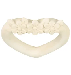 A Little Lovely Company Teethers-Teething ring: Sweet heart - cream