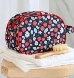 A Little Lovely Company Strawberries | Travel And Toiletry Bags-Toiletry bag: Strawberries