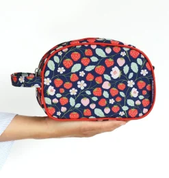 A Little Lovely Company Strawberries | Travel And Toiletry Bags-Toiletry bag: Strawberries