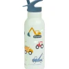A Little Lovely Company Vehicles | Drink Bottles-XL stainless steel drink bottle: Vehicles