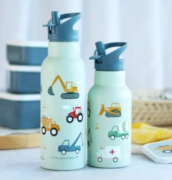 A Little Lovely Company Vehicles | Drink Bottles-XL stainless steel drink bottle: Vehicles