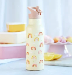 A Little Lovely Company Rainbows | Drink Bottles-XL stainless steel drink bottle: Rainbows