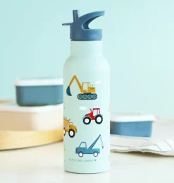 A Little Lovely Company Vehicles | Drink Bottles-XL stainless steel drink bottle: Vehicles