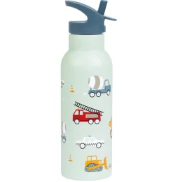 A Little Lovely Company Vehicles | Drink Bottles-XL stainless steel drink bottle: Vehicles